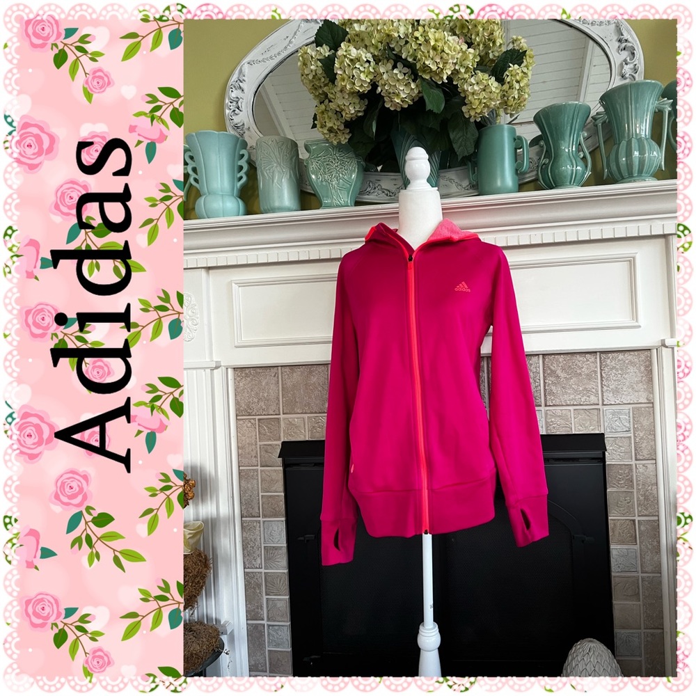 Adidas hooded jacket, size L